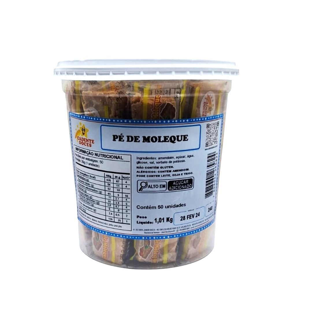 Pé de Moleque – pote 50un 1,01kg